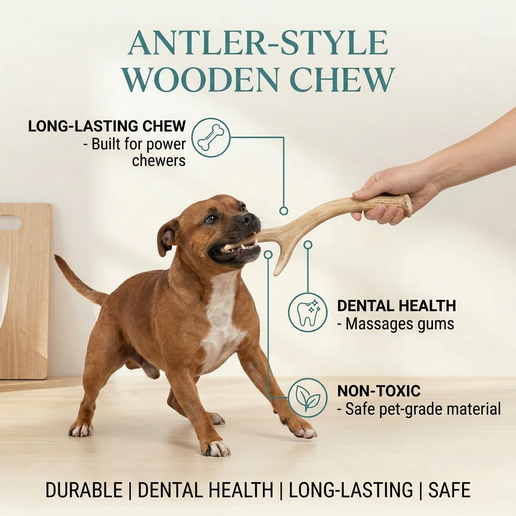 Antler-Style Wooden Chew