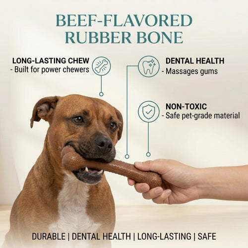 Beef-Flavored Rubber Bone