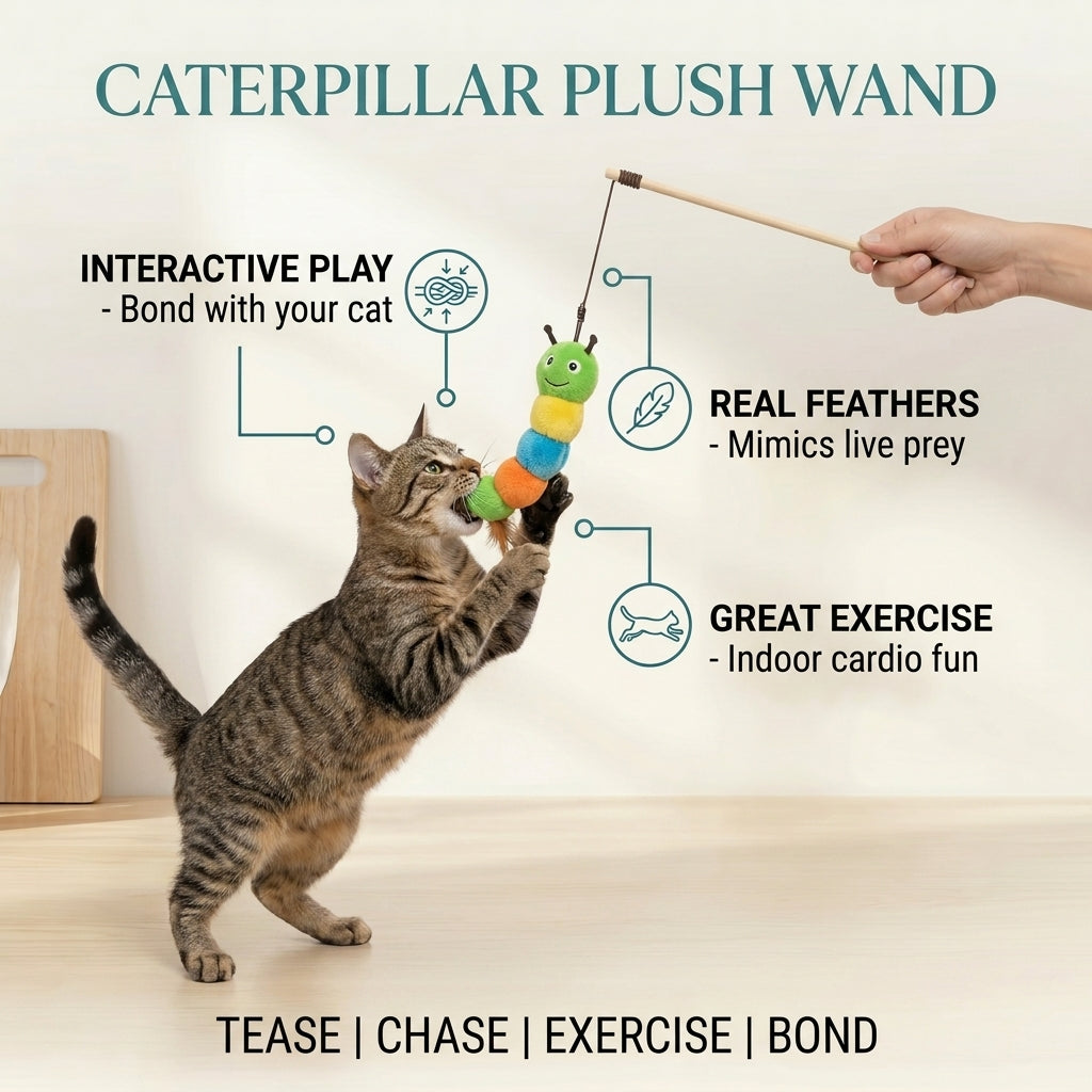 Caterpillar Plush Wand