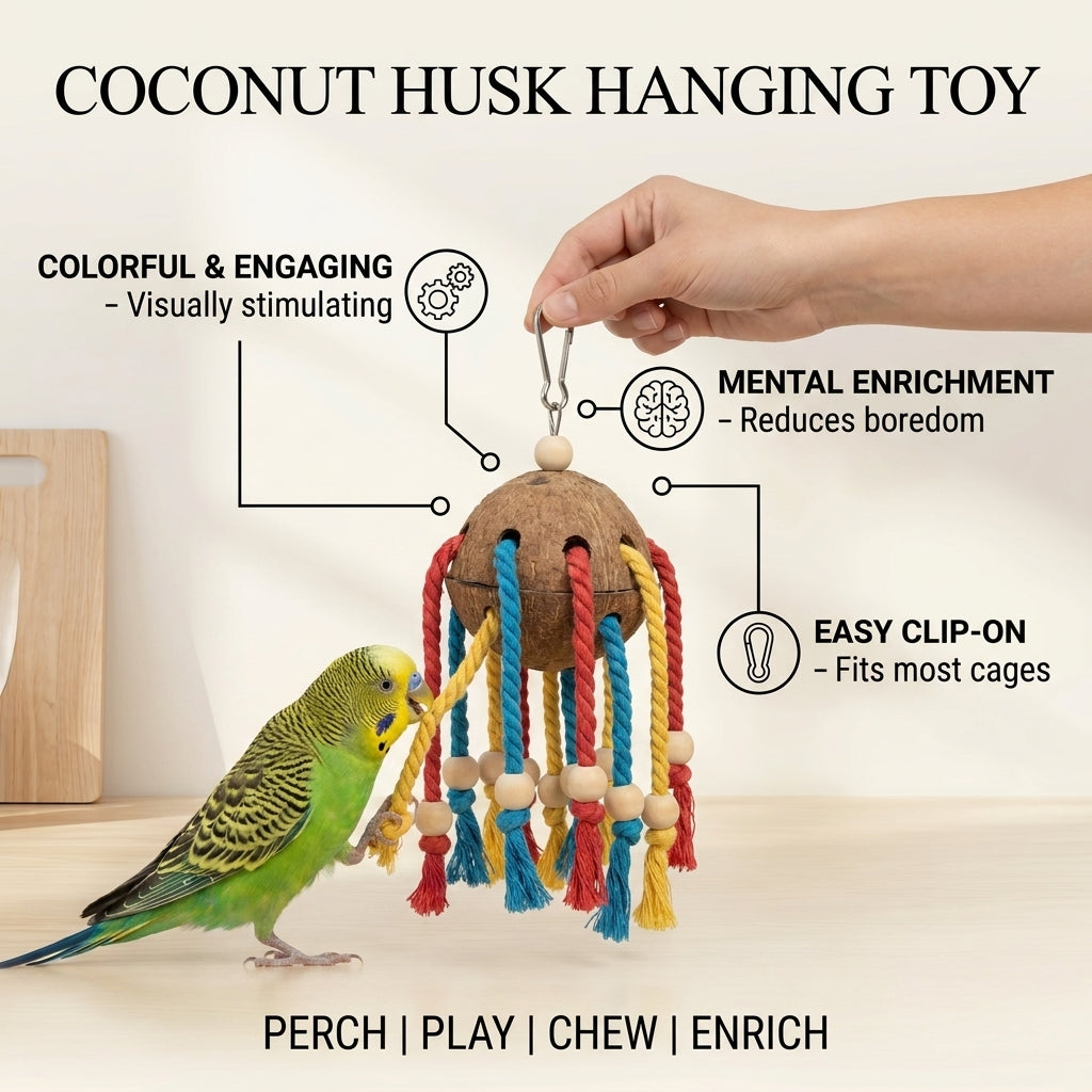 Coconut Husk Hanging Toy