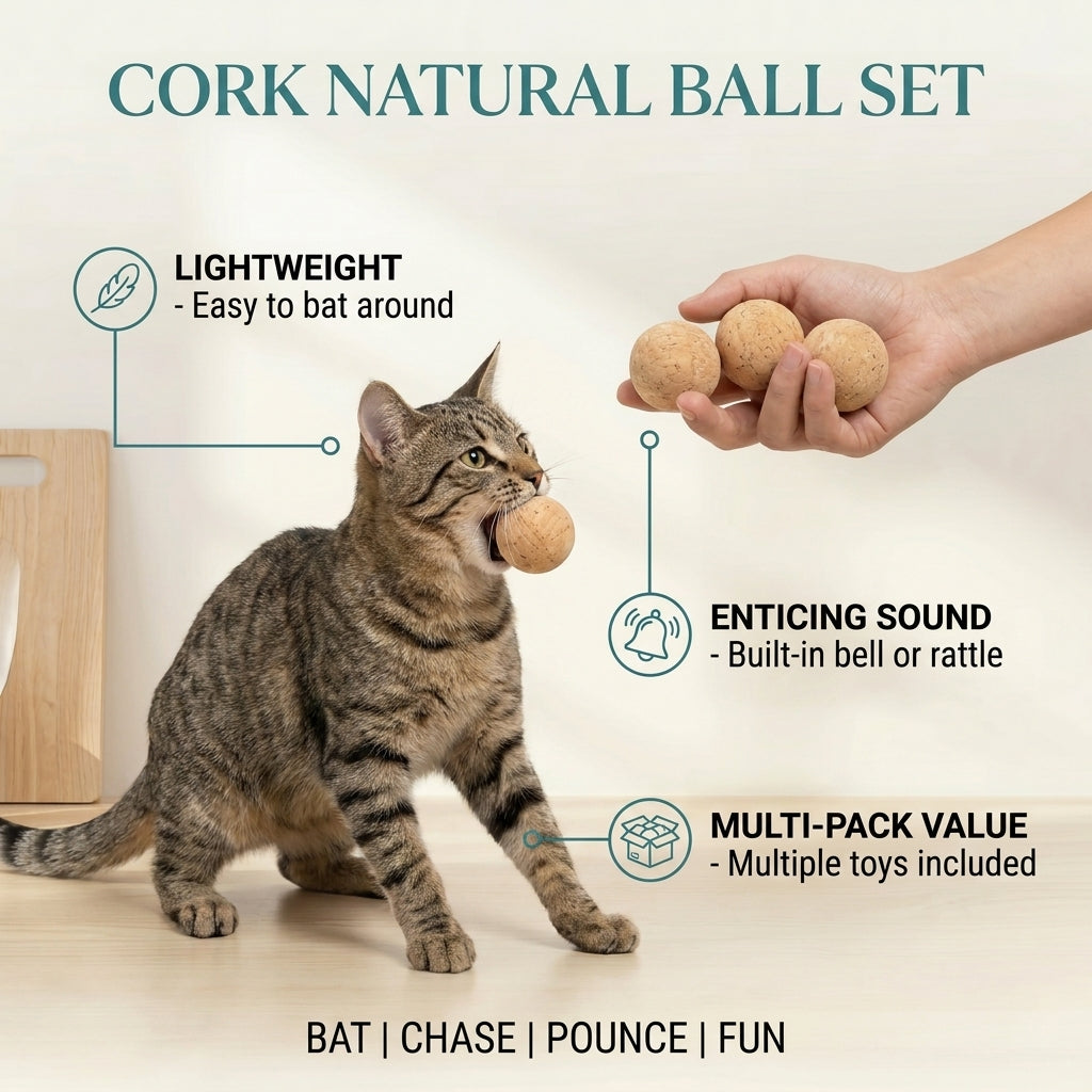 Cork Natural Ball Set