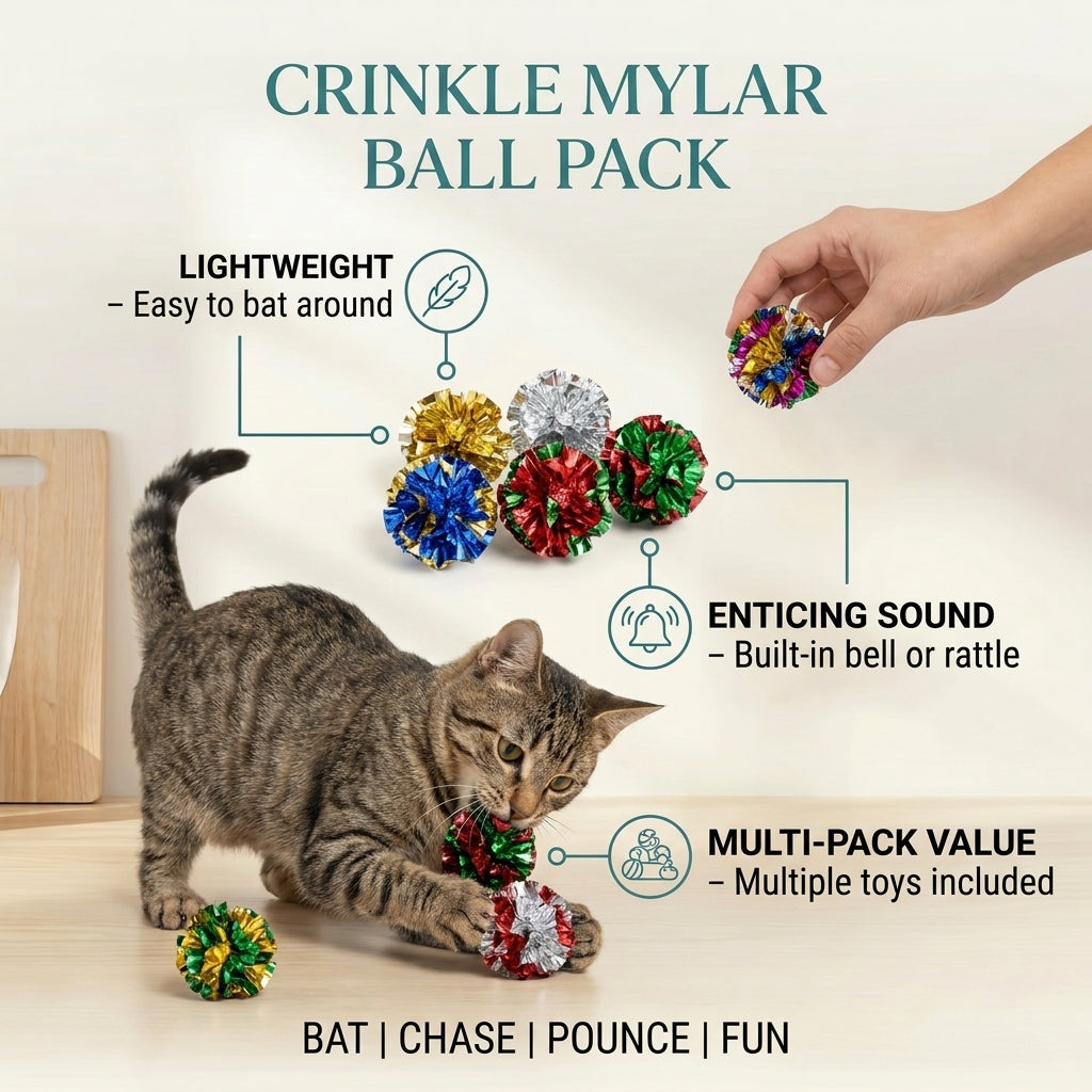 Crinkle Mylar Ball Pack