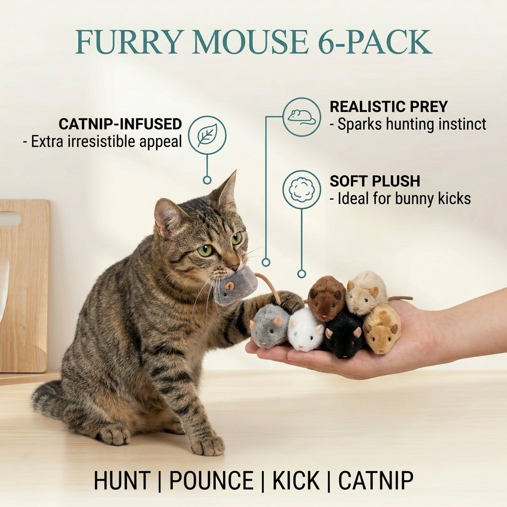 Furry Mouse 6-Pack