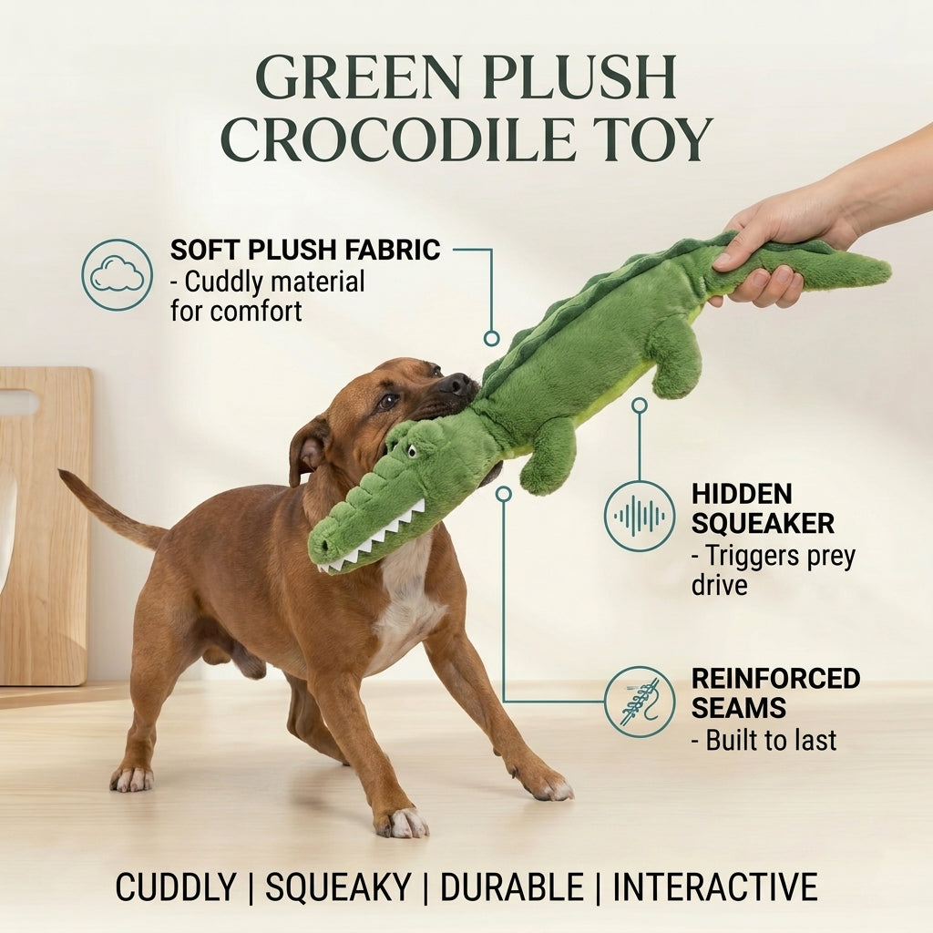 Green Plush Crocodile Toy