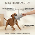 Grey Plush Owl Toy