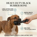 Heavy-Duty Black Rubber Bone