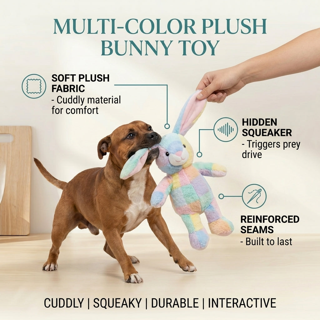 Multi-Color Plush Bunny Toy
