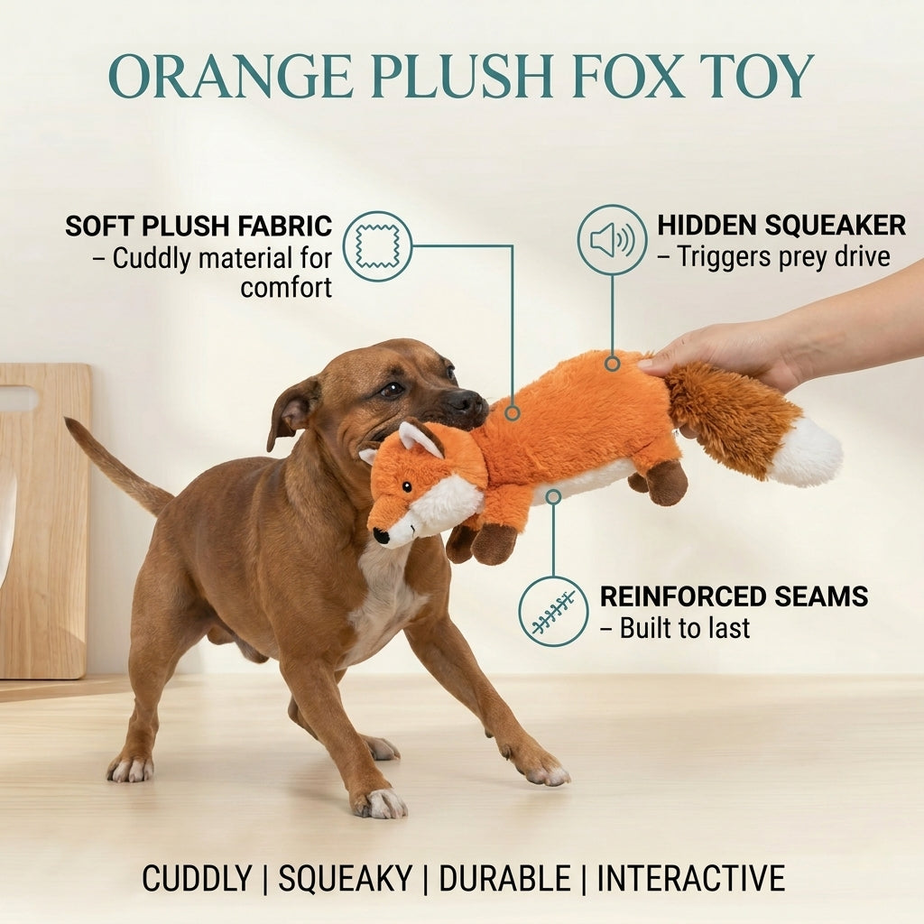 Orange Plush Fox Toy