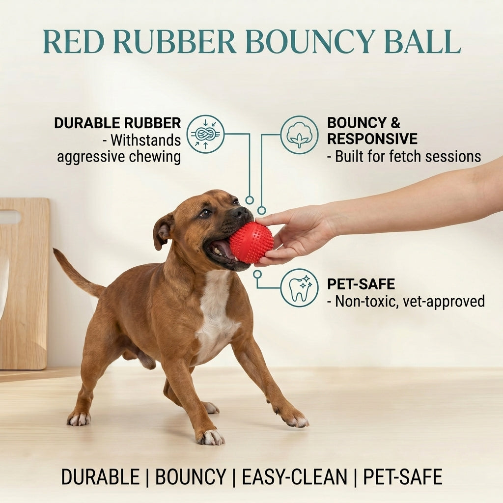 Red Rubber Bouncy Ball