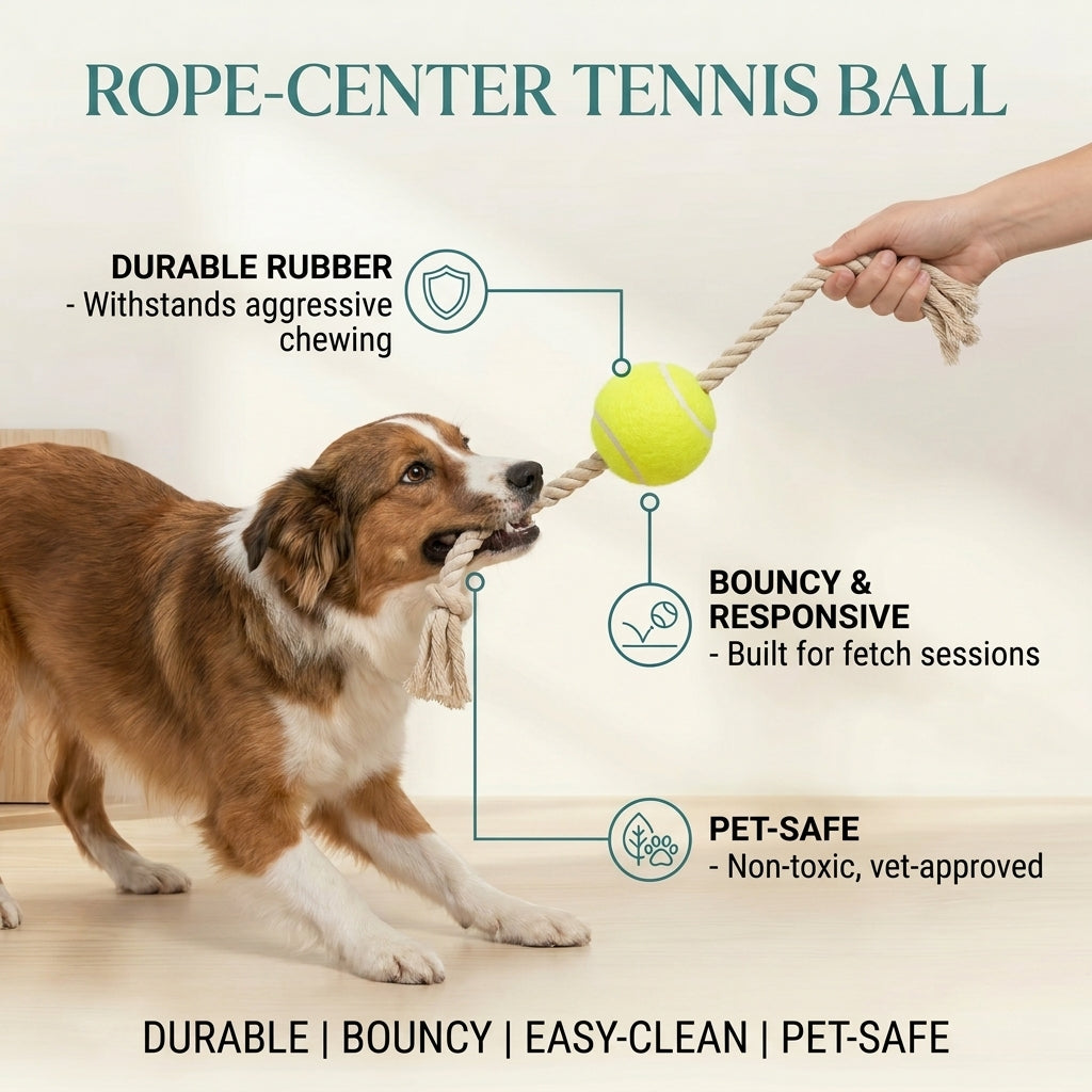 Rope-Center Tennis Ball
