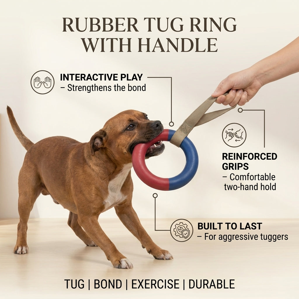 Rubber Tug Ring with Handle