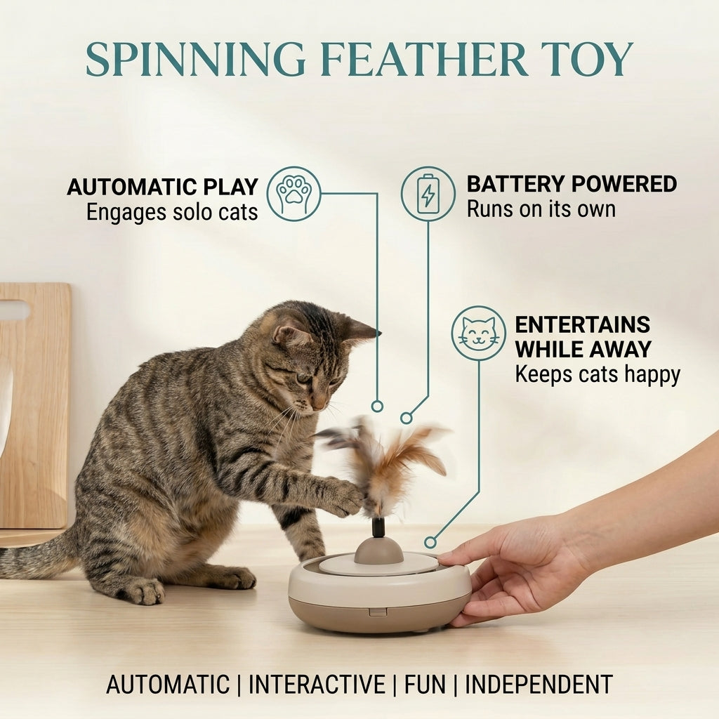 Spinning Feather Toy