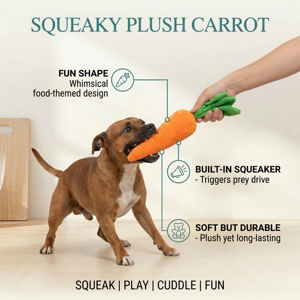 Squeaky Plush Carrot