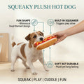 Squeaky Plush Hot Dog