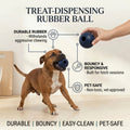 Treat-Dispensing Rubber Ball
