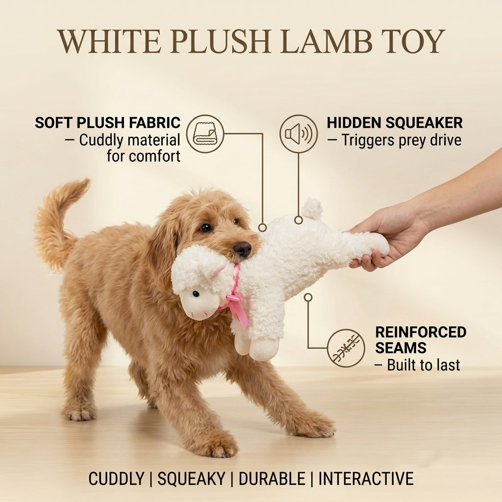 White Plush Lamb Toy