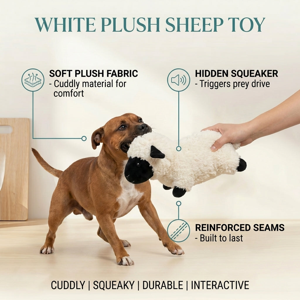 White Plush Sheep Toy